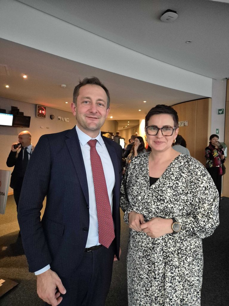 European Commissioner for Agriculture, Christophe Hansen with MEP Maria Walsh