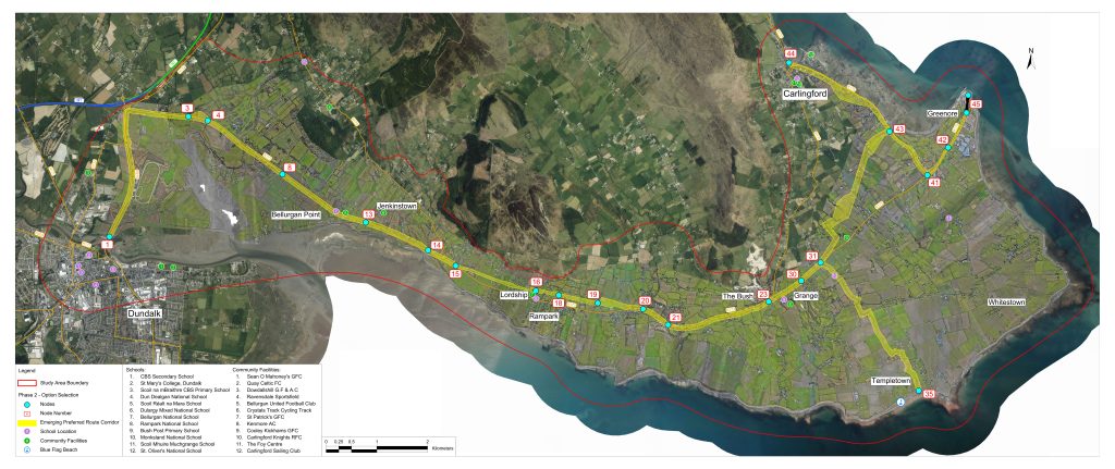 The new proposed greenway route map
