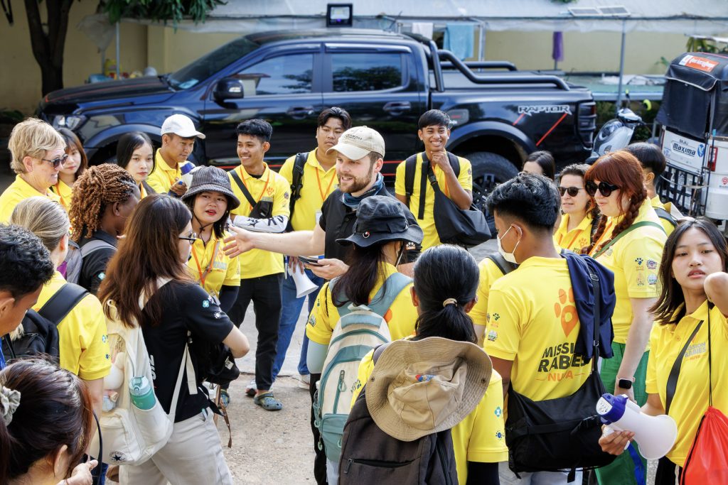 Teams getting ready for a day of vaccinating.