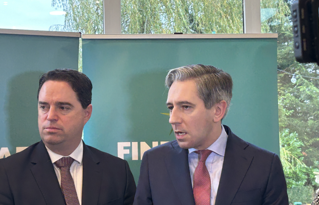 Minister Martin Heydon and Tánaiste Simon Harris  at the Fine Gael Agriculture and Rural Development Conference