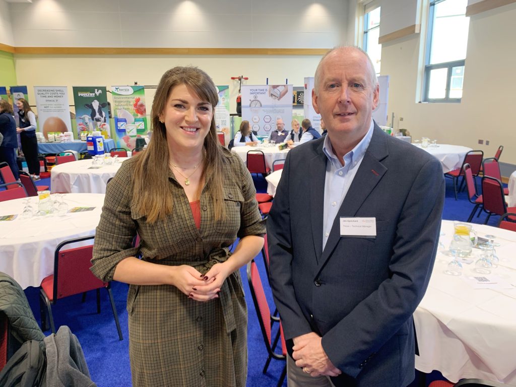 Attending the recent Poultry Industry Education Trust conference: Dr Anne Richmond, Pilgrims Europe; and Jim Uprichard, Trouw Nutrition