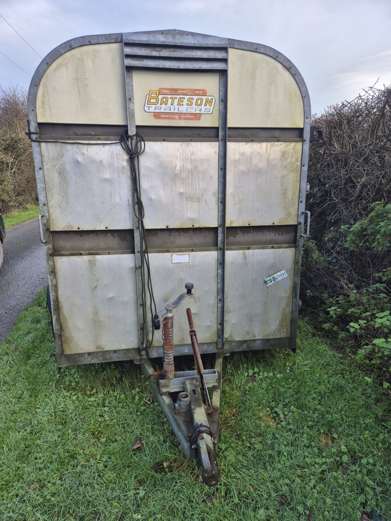 The front of the abandoned trailer