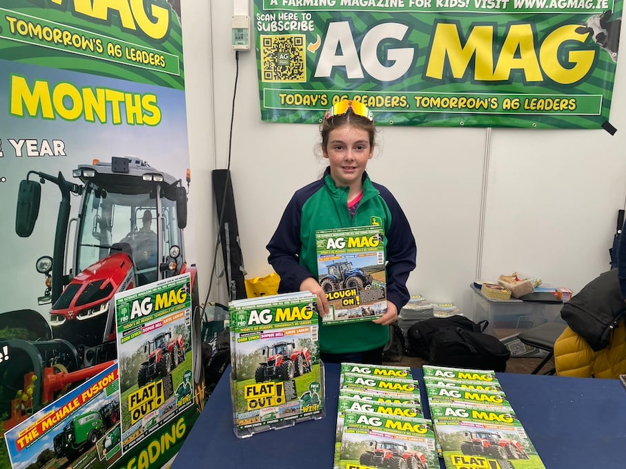 12-year-old Cadhlà O'Rourke from Ballinaglera in Co. Leitrim made sure to pop by at the Ploughing to say hello.