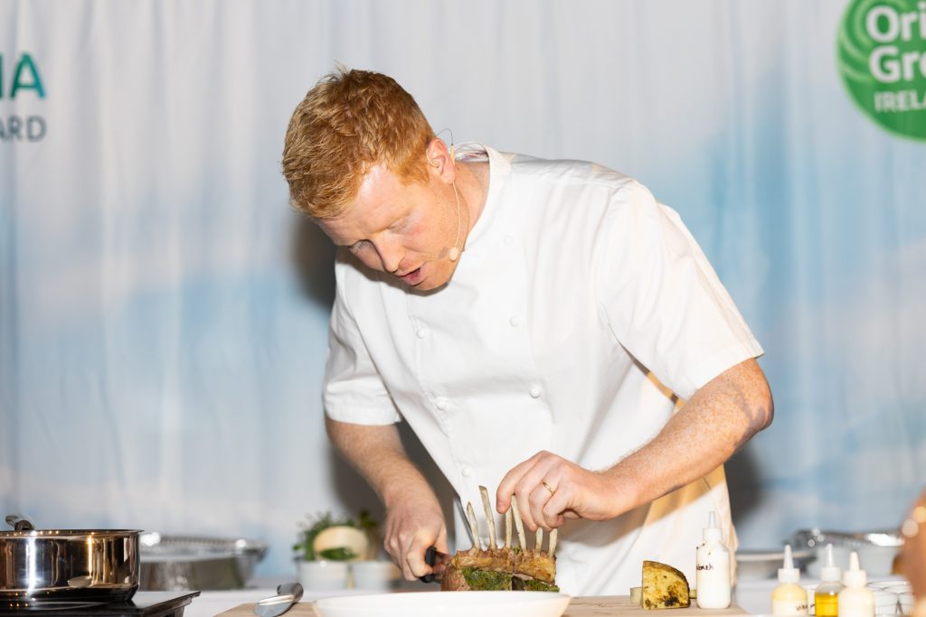 Irish chef Mark Moriarty at the launch of Irish lamb into the US in October. Source: Bord Bia