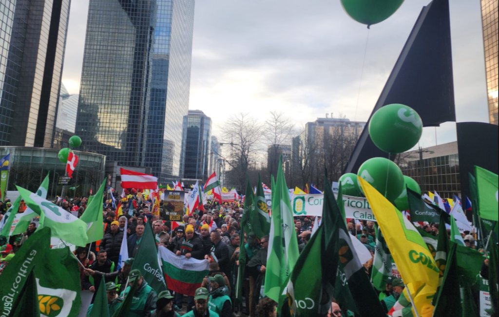Copa Cogeca-led protest in Brussels  Source: Copa Cogeca