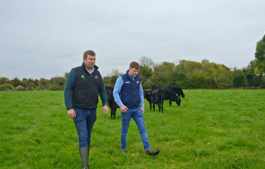 Brian Flynn chatting to ABP farm liaison officer Sean Cassidy about the ABP Young Farmers Academy
