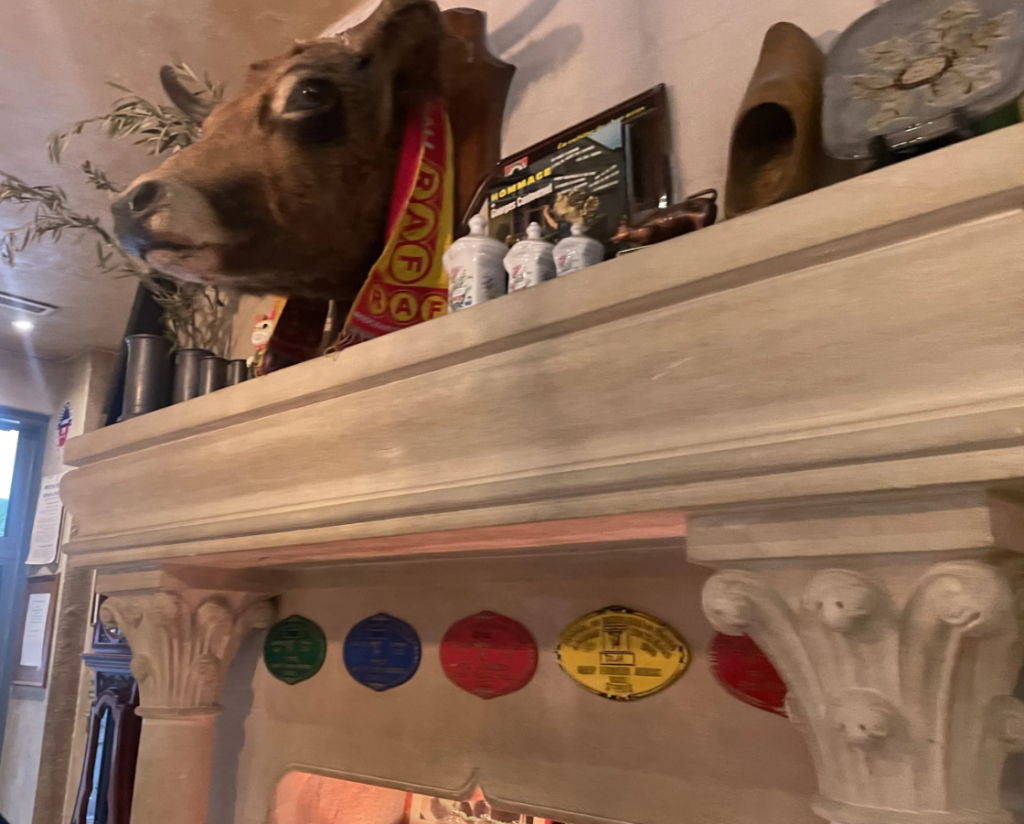 Plaques on display at L’Auberge Aveyronnaise