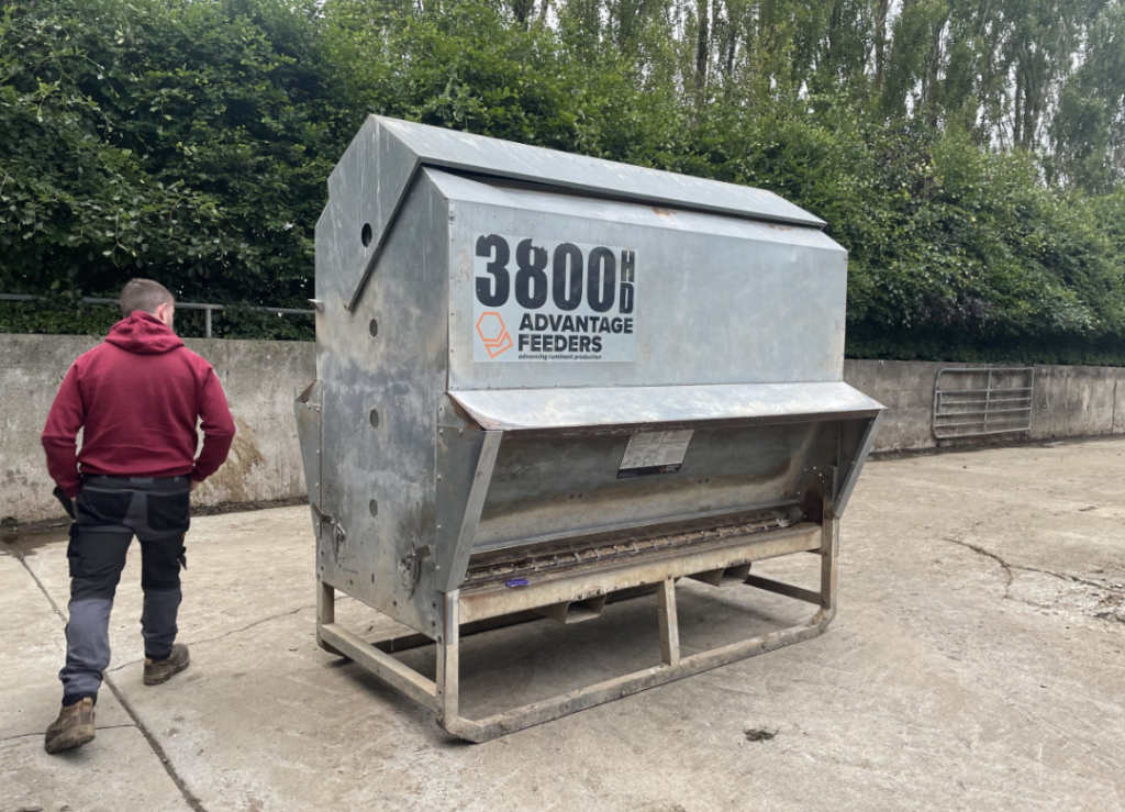 Advantage feeders are placed in the paddocks with finishing cattle to provide concentrates