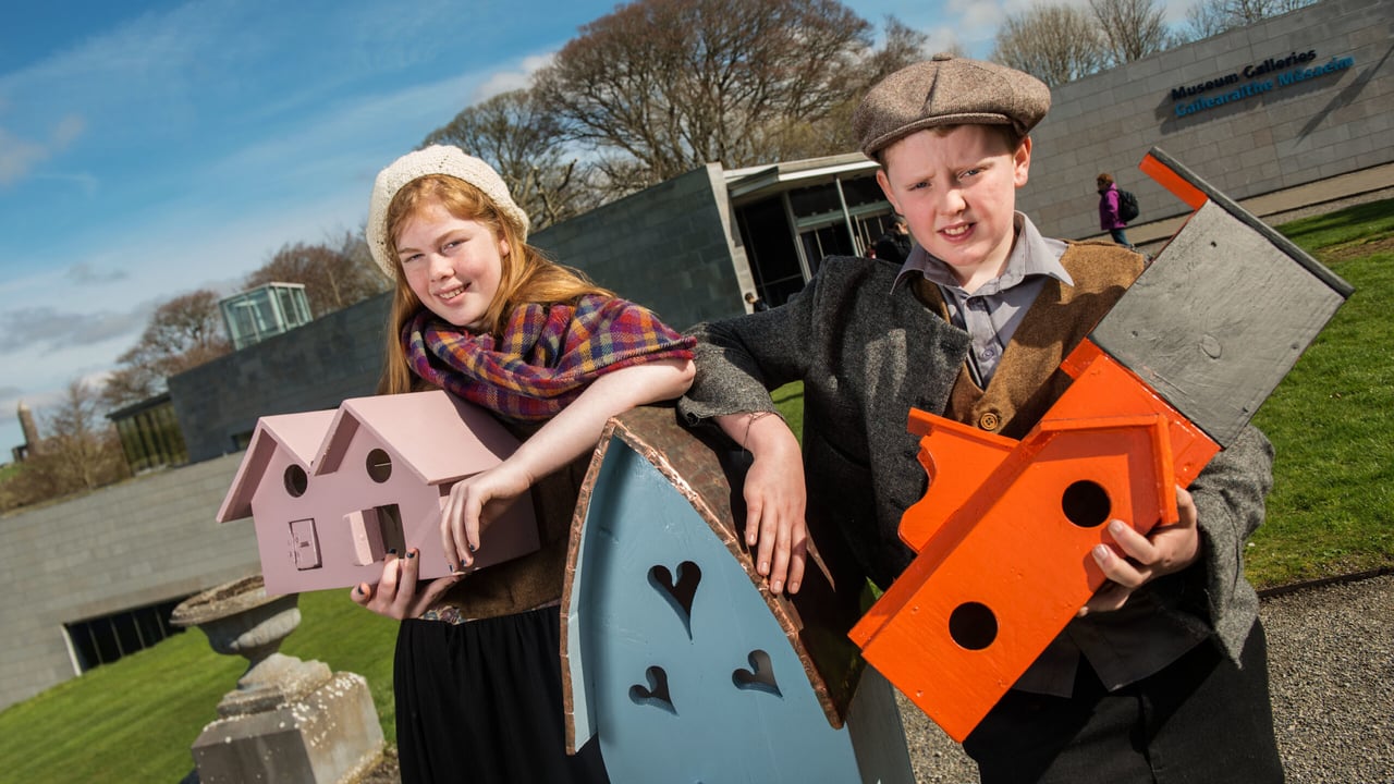 Pictured at the launch of Féile na Tuaithe 2014 at the National Museum of Ireland - Country Life were Sinead Comer and Philip Connelly from 6th Class in Ballyvarry National School getting up close and personal with some quirky wooden birdhouses hand crafted by The Pine Rack.