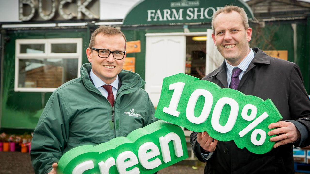 Stuart Steele, Managing Director of Silver Hill Foods and Barry Murphy, energy specialist at Vayu.
