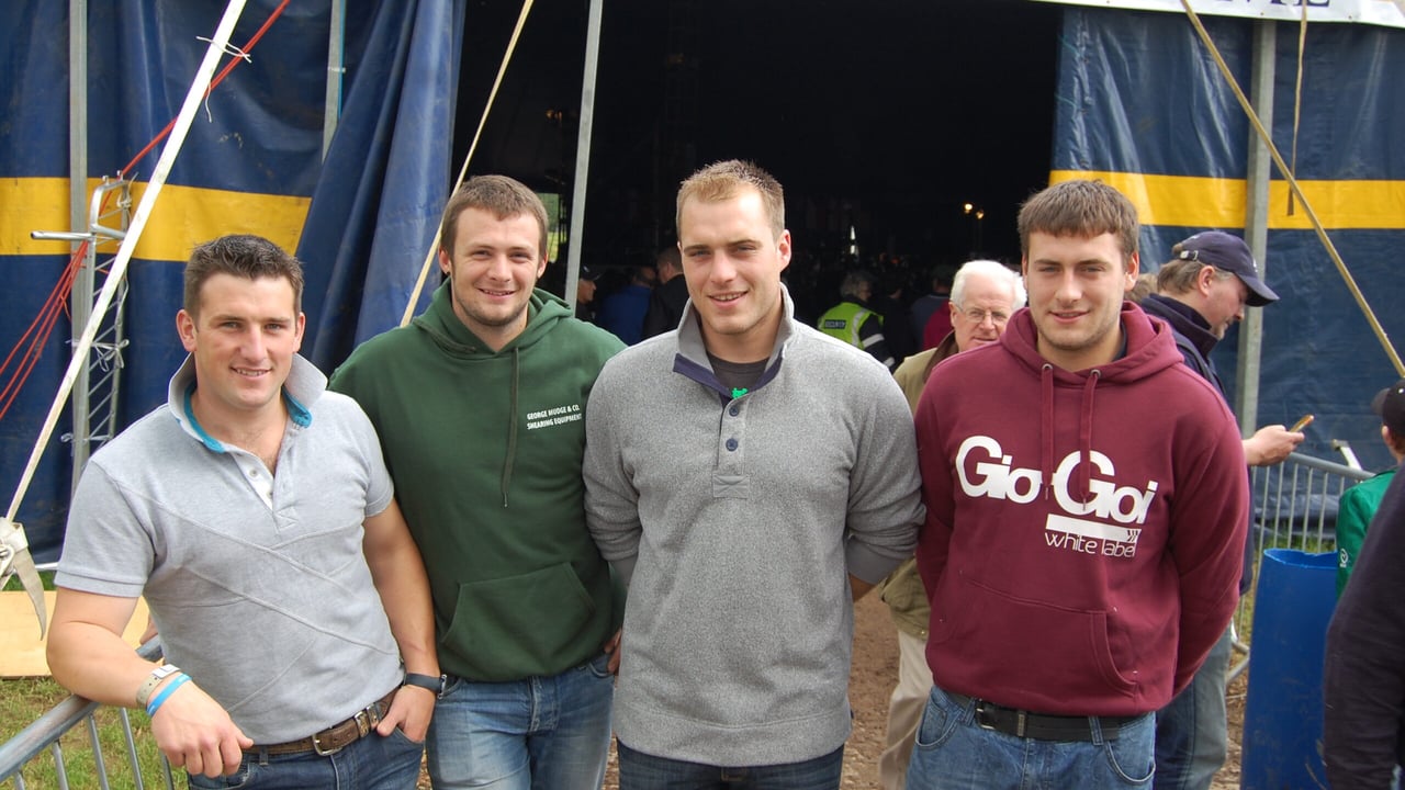 Enjoying the Gorey experience: DEvon shearers Nick Harding; Sam Bullingham; Ross Crang and Scott Willis