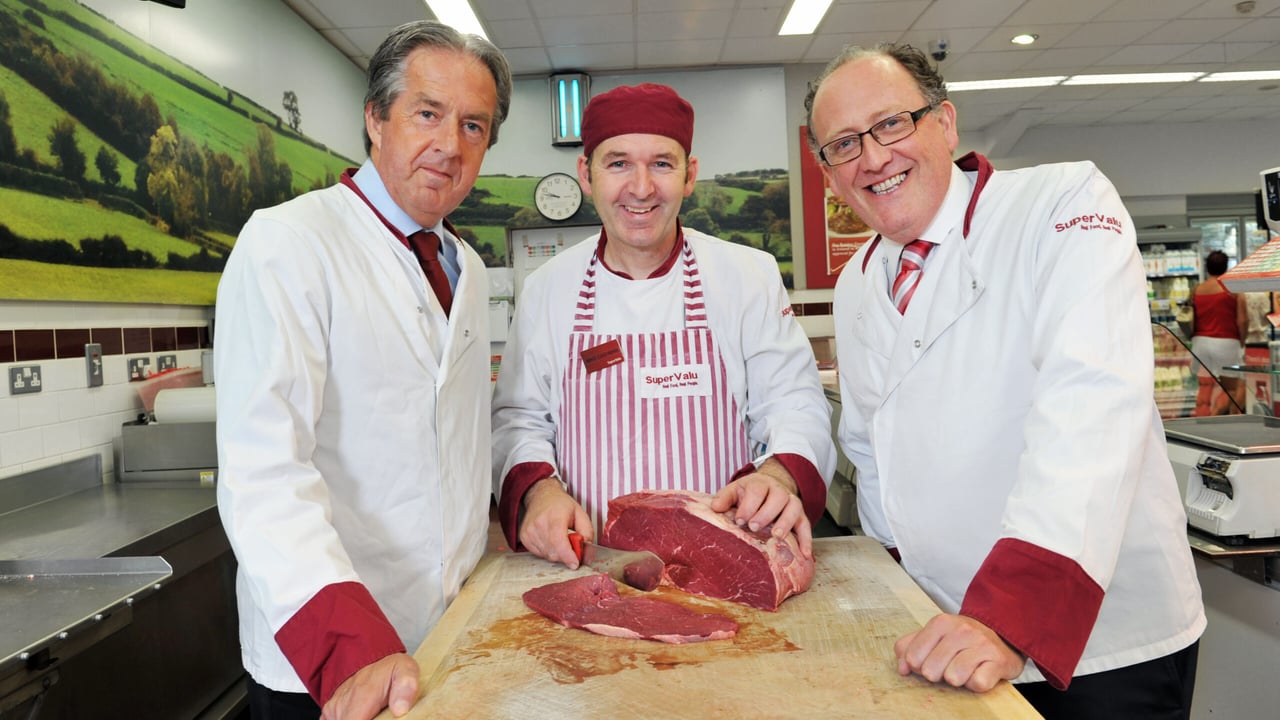 Aidan Cotter CEO Bord Bia, Mike Cashman Butcher Hurley’s Supervalu Midleton, Martin Kelleher Managing Director Supervalu.