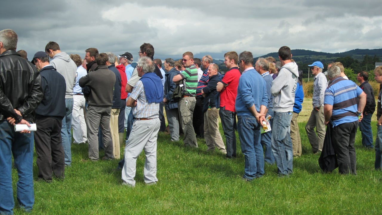 Part of the crowd at the Irish Grassland Association  open day in Waterford. 