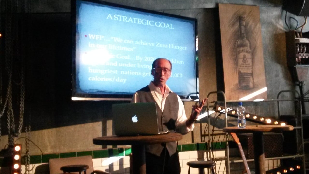 Jeff Manning, ex Executive Director of the Californian Milk Processor Board speaking at the Food Summit.