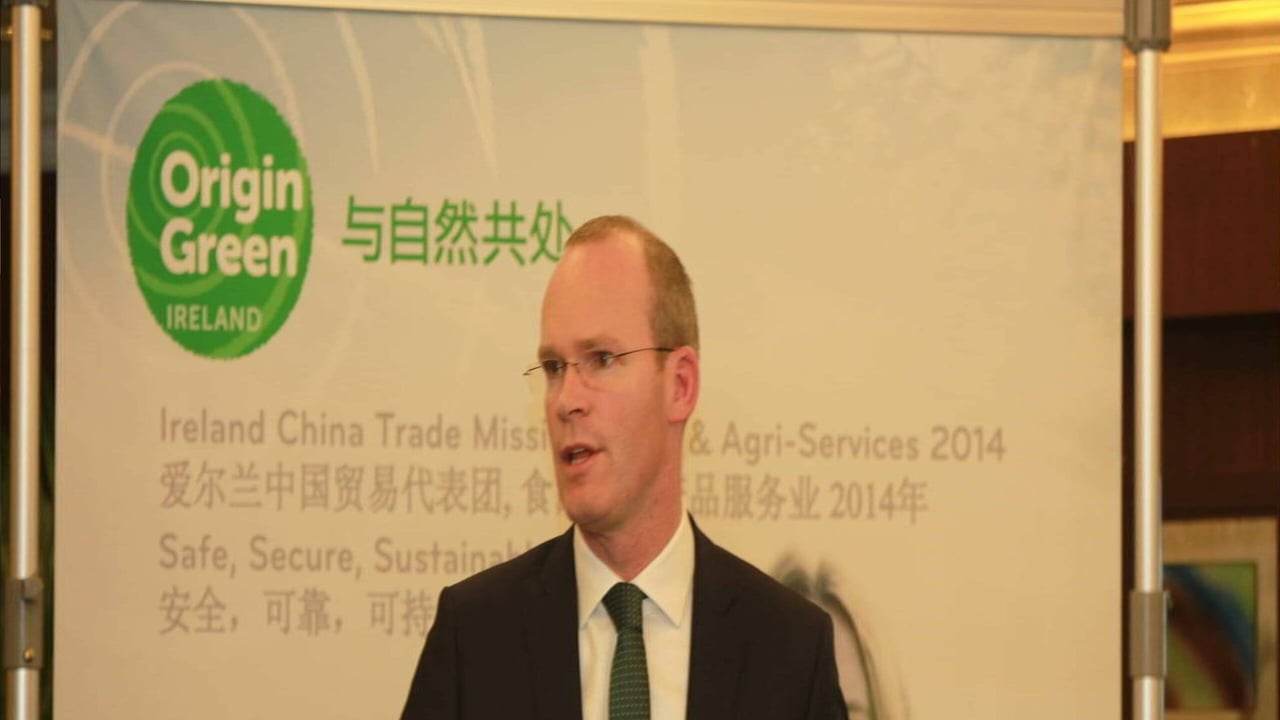 Minister Coveney speaking in China.