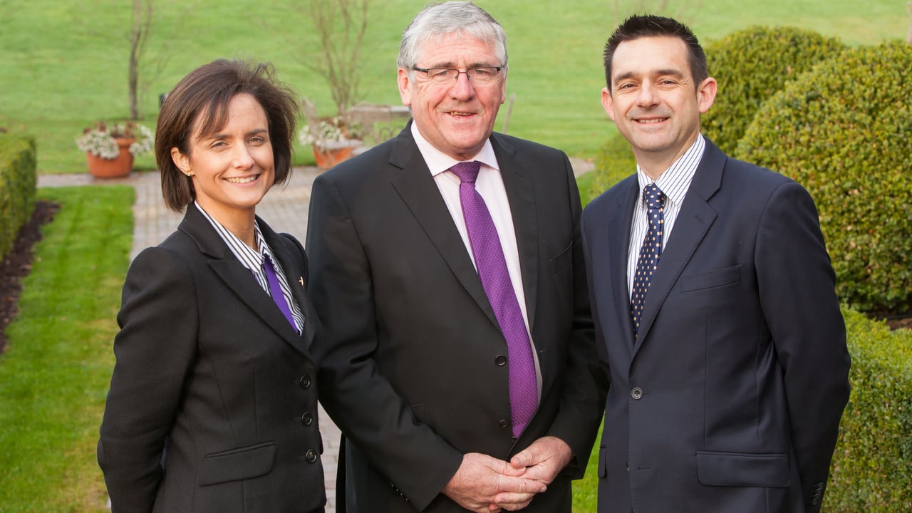 Vivienne Duggan, Minister Tom Hayes and Joe Collins.