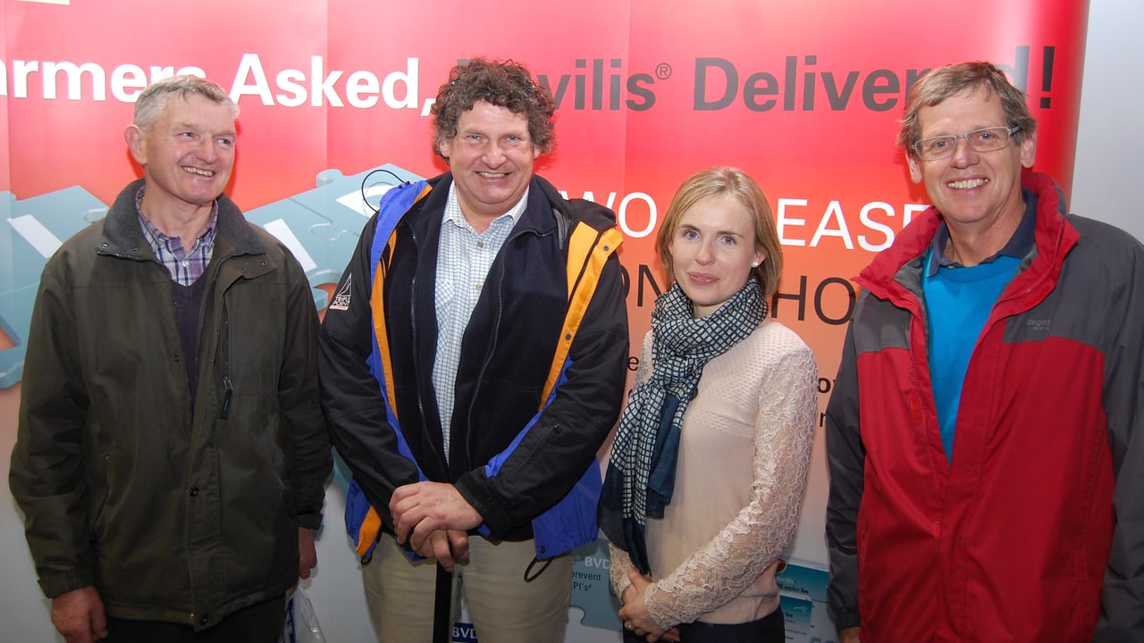 Patrick Lennon, Portaferry; Paul Turley, Downpatrick, Mairead O'Grady, MSD Animal Health and Peter Merron, Portaferry