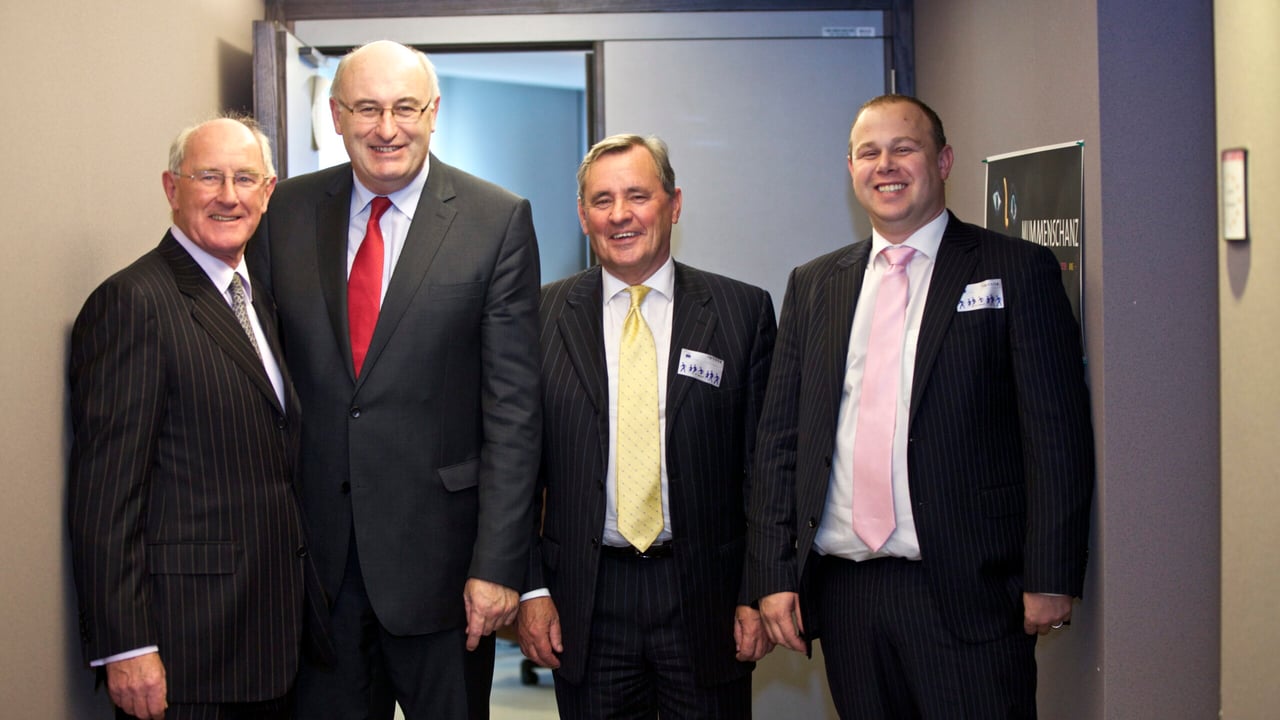 At the launch are Sean Eustace, Phil Hogan, Pat Alley (Trifol Resources Ltd) and Paul McHale (McHale Engineering Ballinrobe). 