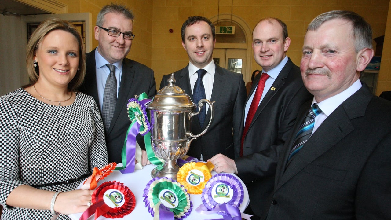 Mary Mulvihill, Dairymaster, Christy Doherty, FBD, Dr Alan Fahy, UCD, Cathal McCormack, Alltech, Richard Whelan, IHFA.