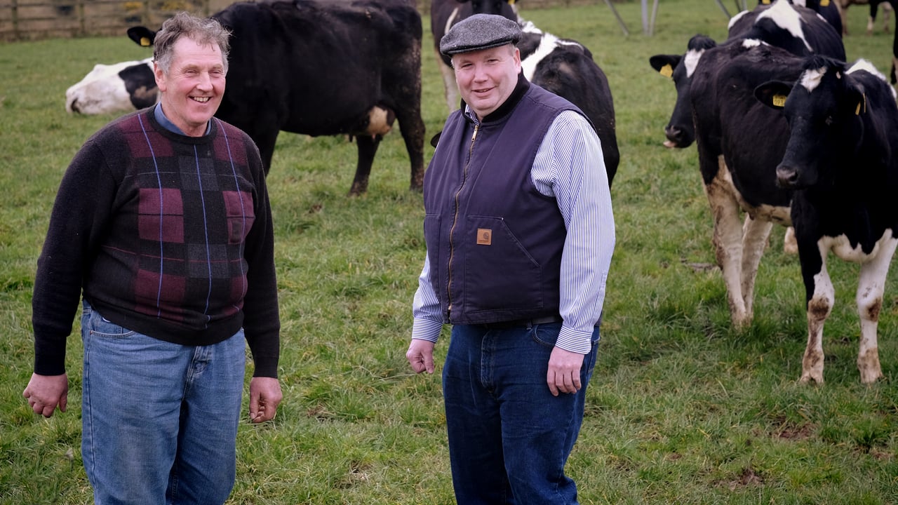 Ballywilliam farmer John Woods with Professor Michael Boland from Minnesota University 