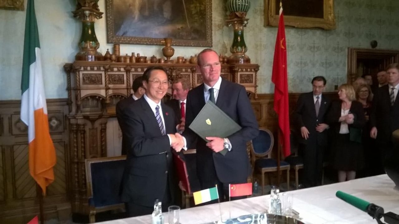 Chinese Agriculture Minister Han Changfu and Minister Coveney. Image: Dept. of Agriculture