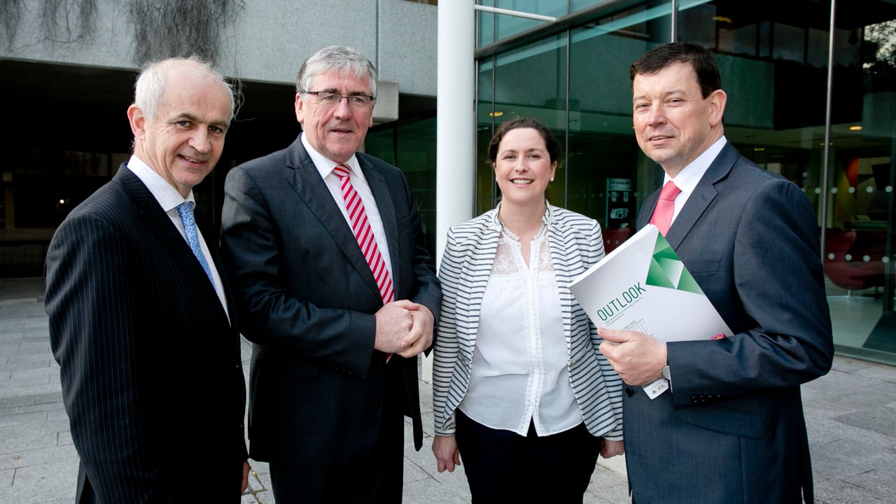 Eddie Downey, Minister of State, Tom Hayes, AIB’s Head of Agri Strategy, Anne Finnegan and AIB’s Head of Business Banking, Ken Burke. Photo: Fennell Photography 