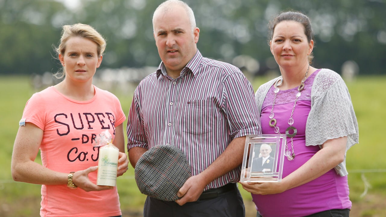 Brian Rohan pictured with his wife Norma and Brid Corkerey at the launch of Embrace Farm.