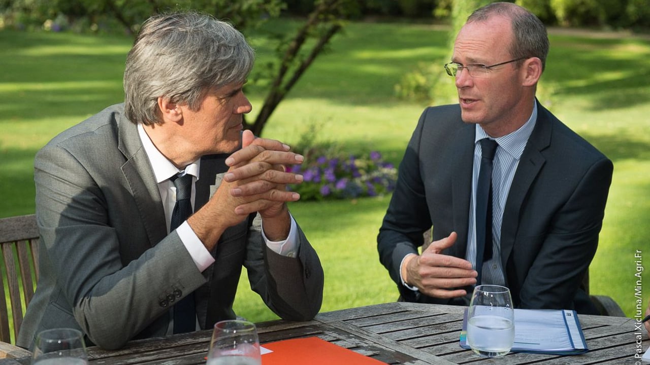Minister Simon Coveney and his French counterpart, Stéphane Le Foll.