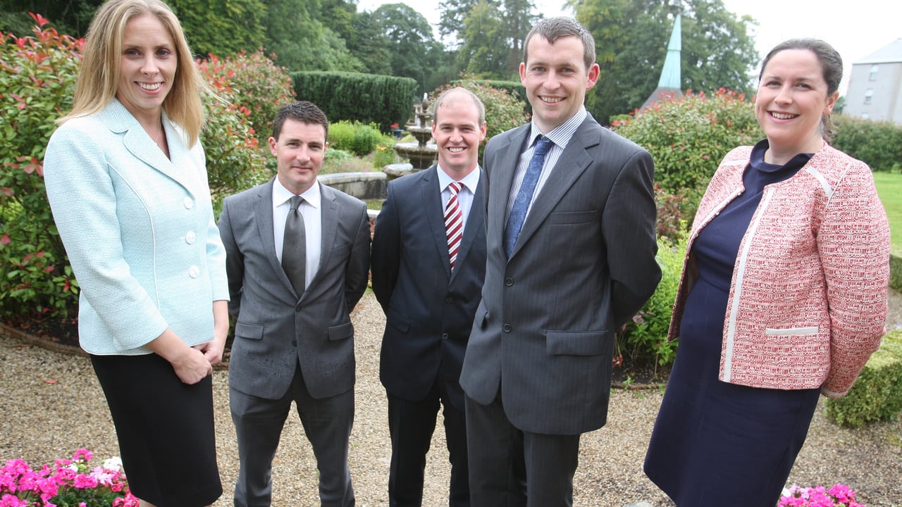 Dr Karina Pierce, UCD; Roy Geary, Zoetis; Dr Stan Lalor, Grassland AGRO; Páidí Kelly, PhD student Teagasc Moorepark and Dr Anne Finnegan, AIB.  