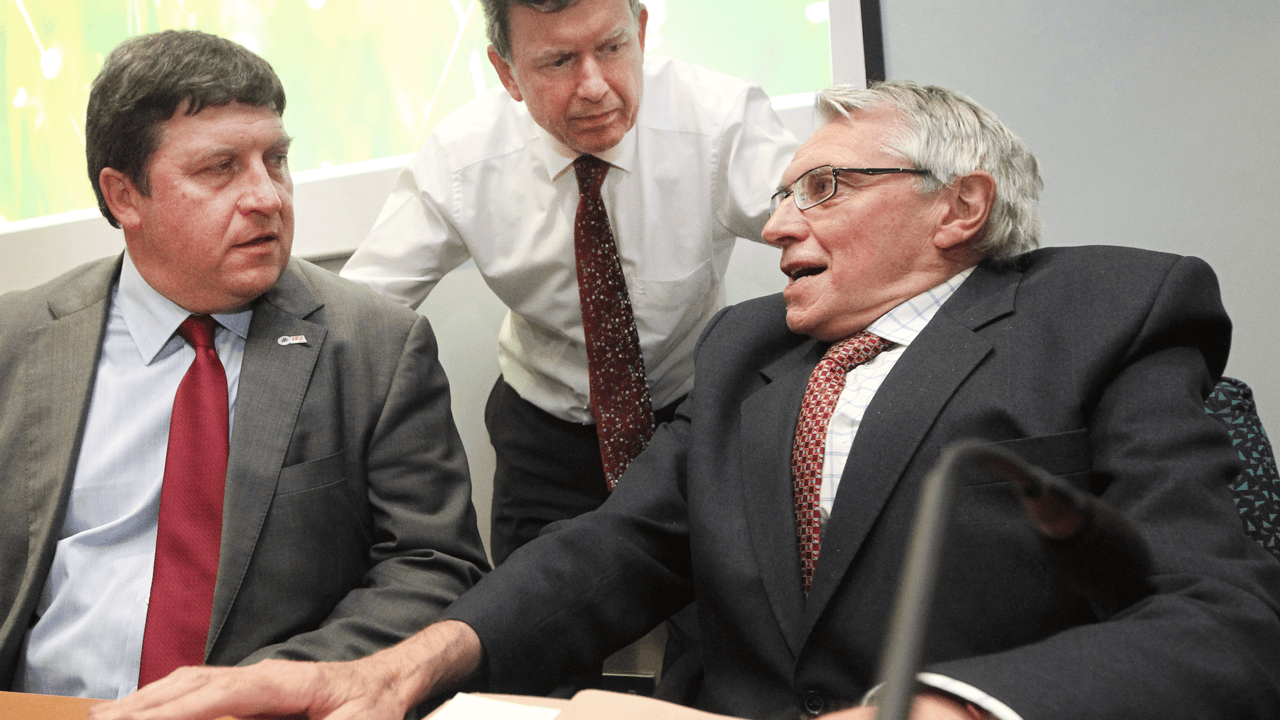 Former IFA chief economist Con Lucey (right)