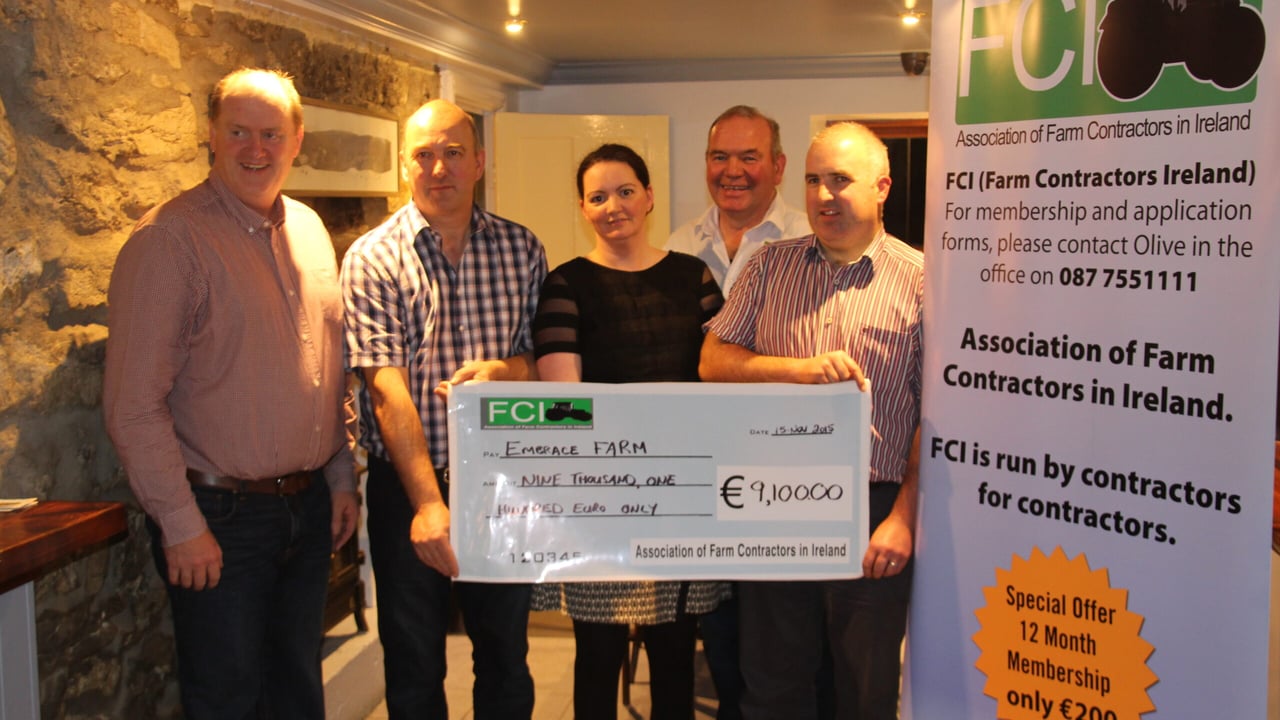 Peter Gohery, Embrace FARM Director, Shane Nolan, the FCI contractor who held the BBQ and Peter Farrelly chariman of FCI with Brian & Norma Rohan, founders of Embrace FARM.