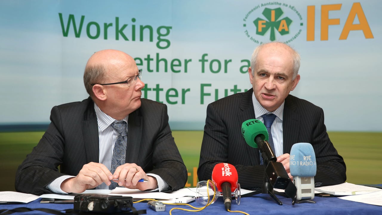 IFA General Secretary, Pat Smith  with IFA President Eddie Downey.
