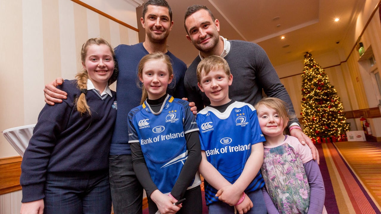 Rob and Dave Kearney with from left Rebecca Lee (12) from Kilbride Co. Meath, Sarah Potterton (11) Aaron Potterton (8) and Ruth Potterton (5) from Kildalkey Co. Meath