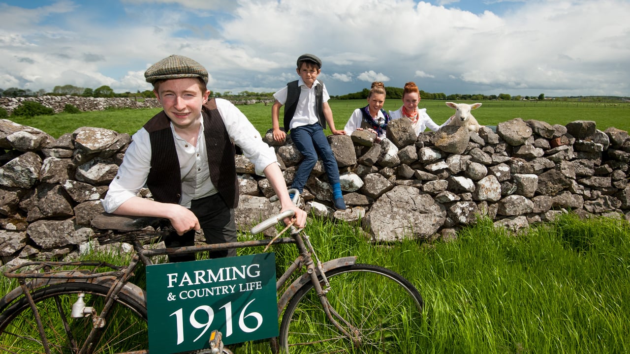 Emmet Greaney, Tom Gibson, Shauna Dolan and Emily Greaney pictured in the fields of Athenry in advance of Farming and Country Life 1916 which takes place on 10th &amp; 11th June at Teagasc, Athenry. Photo: Reg Gordon