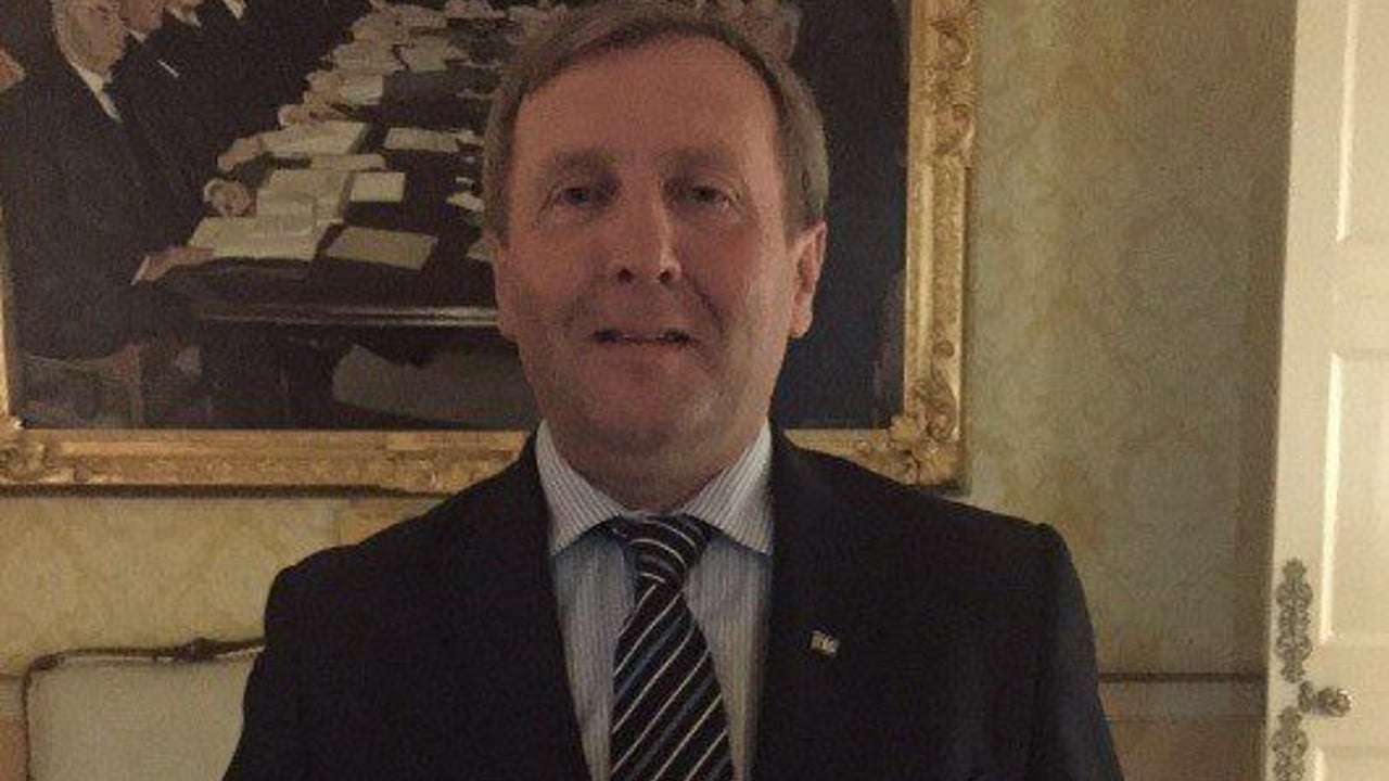 The Minister for Agriculture, Food and the Marine, Michael Creed pictured at Aras an Uachtarain (Twitter)