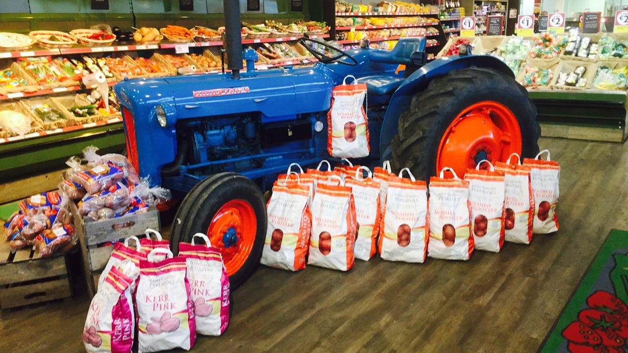 The Fordson Dexta in SuperValu Bunclody. 