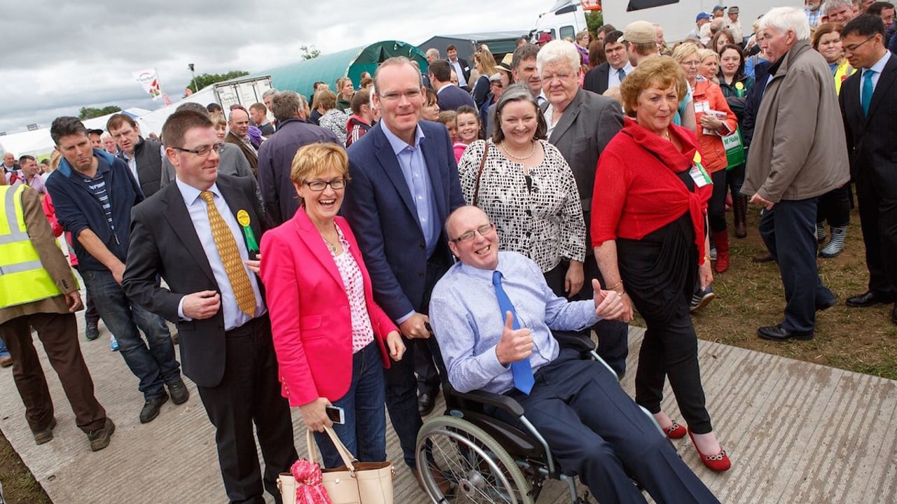 Rodney Cox being wheeled around the Tullamore Show in 2015, following a farm accident