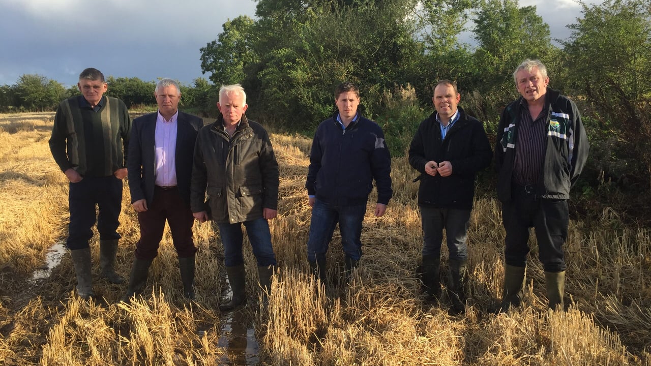MEP Matt Carthy pictured with tillage farmers in Co. Longford 