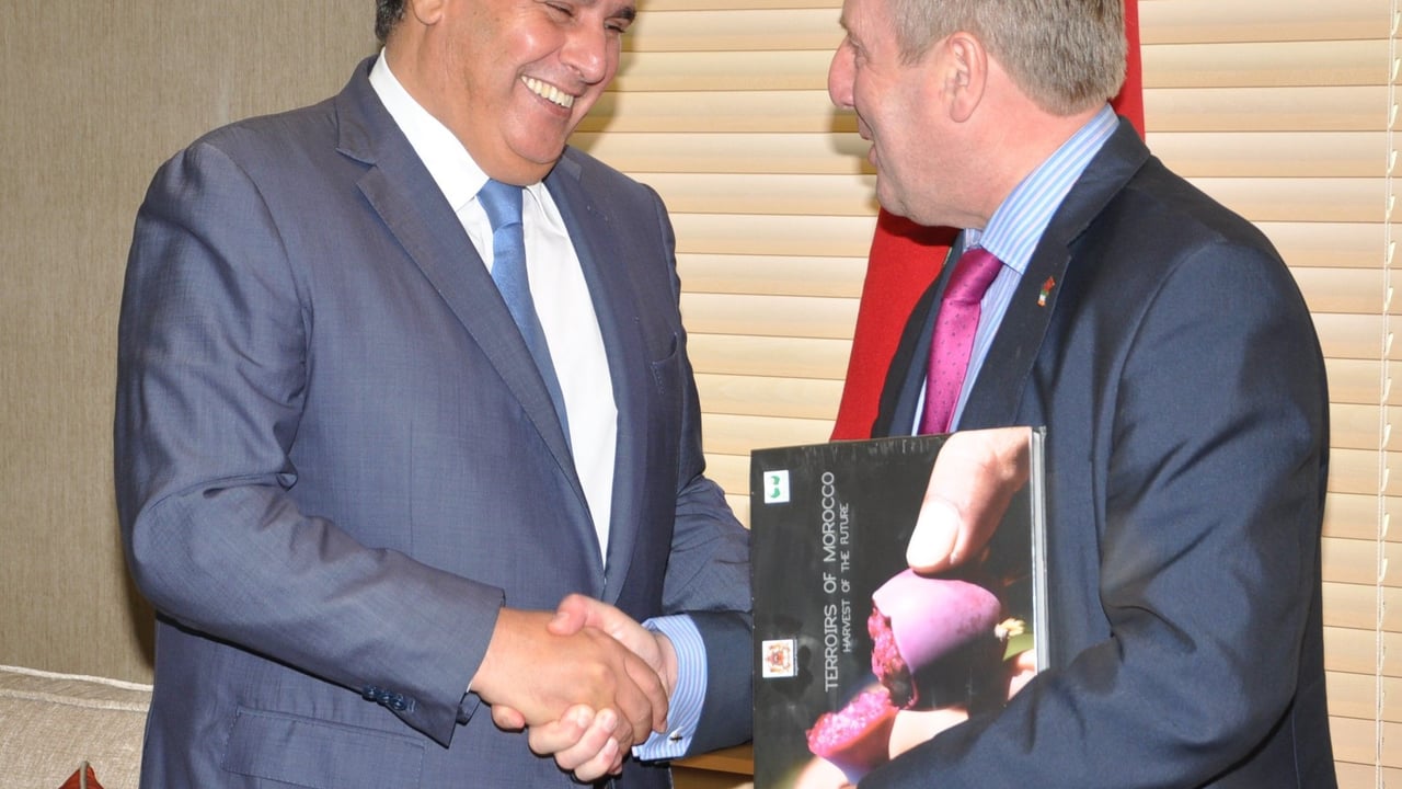 Minister for Agriculture, Food and the Marine, Michael Creed T.D. commenced his visit to Morocco with a high-level bilateral meeting with his Moroccan Counterpart, the Minister for Agriculture, Mr. Aziz Akhannouch. These talks focused on the scope for deepening the collaboration in agriculture and food between both Countries.