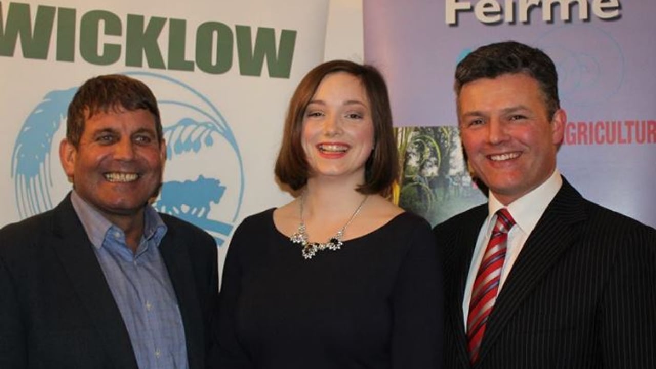 Minister Andrew Doyle, Odile Evans and Thomas Honner pictured at the campaign launch