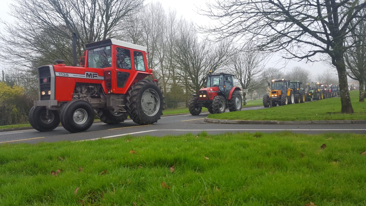 A section of the 'East Galway' tractor run