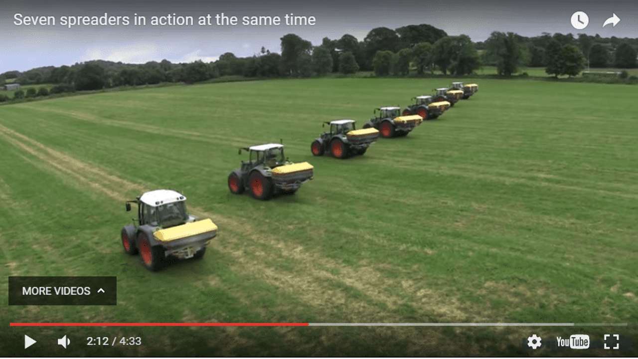 7 fertiliser spreaders and Fendt tractors in one field...in Co. Offaly