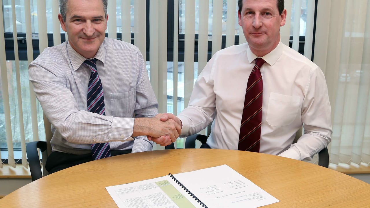 L-R: NIEA Chief Executive David Small and the Chief Executive of UFU Wesley Aston