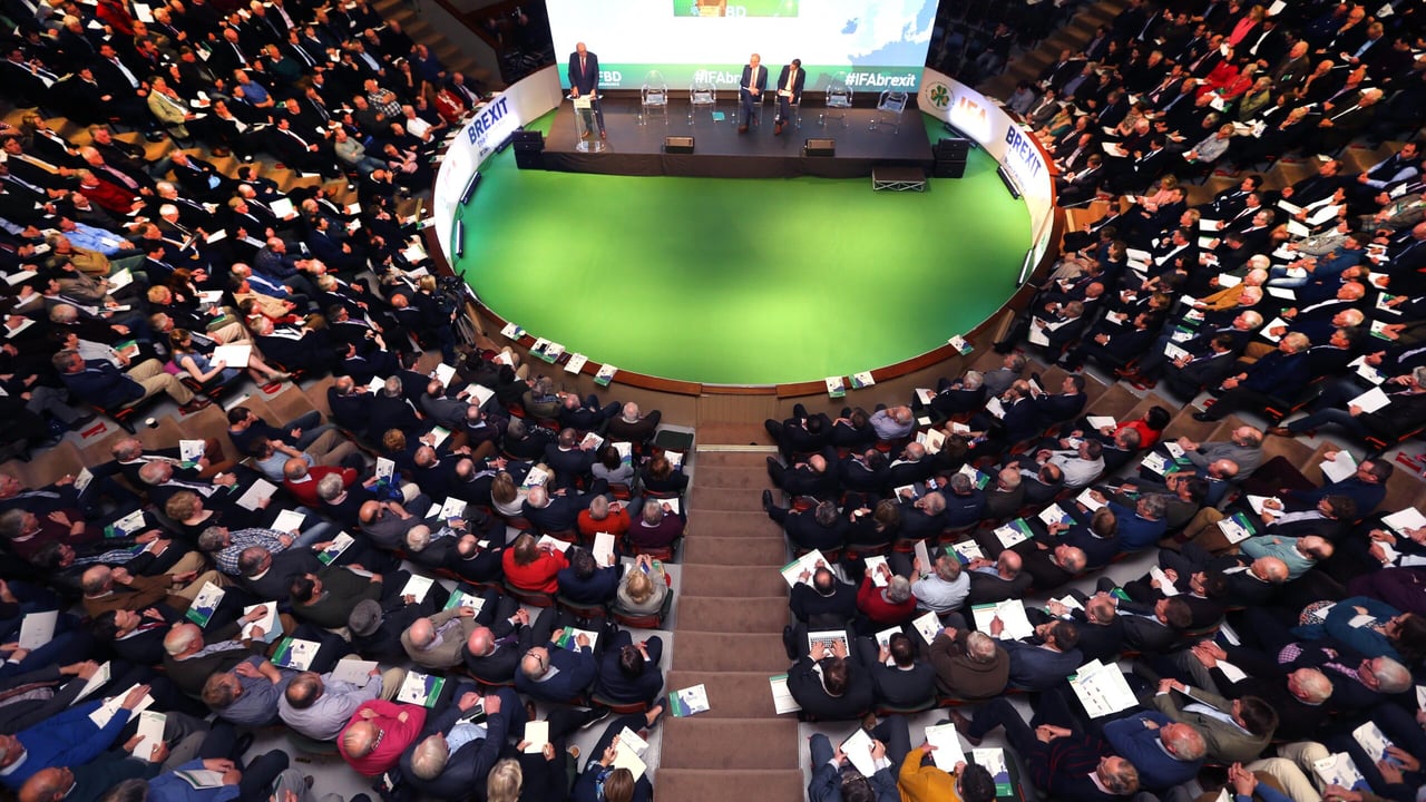 EU Commissioner for Agriculture Phil Hogan speaks at the IFA's Brexit event. Picture:  Finbarr O'Rourke
