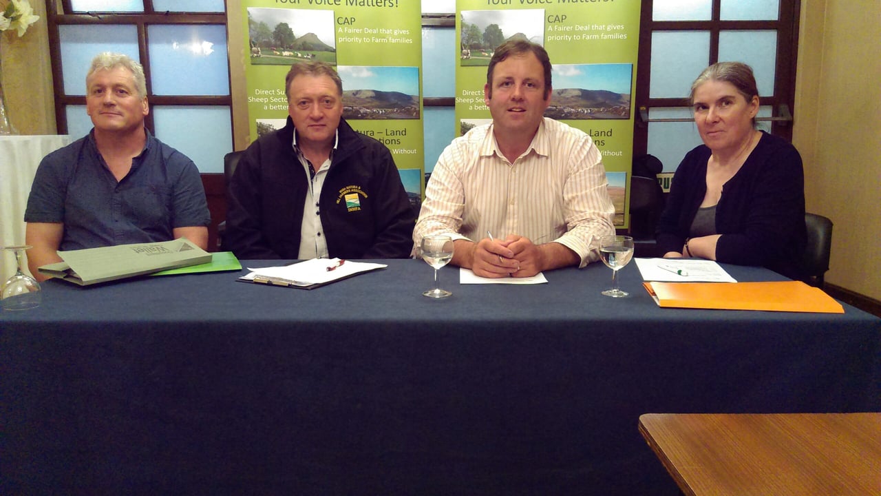 L-R: Brendan O'Malley, treasurer; Colm O'Donnell, president; Micheal McDonnell, secretary; Siobhan Ward, PRO