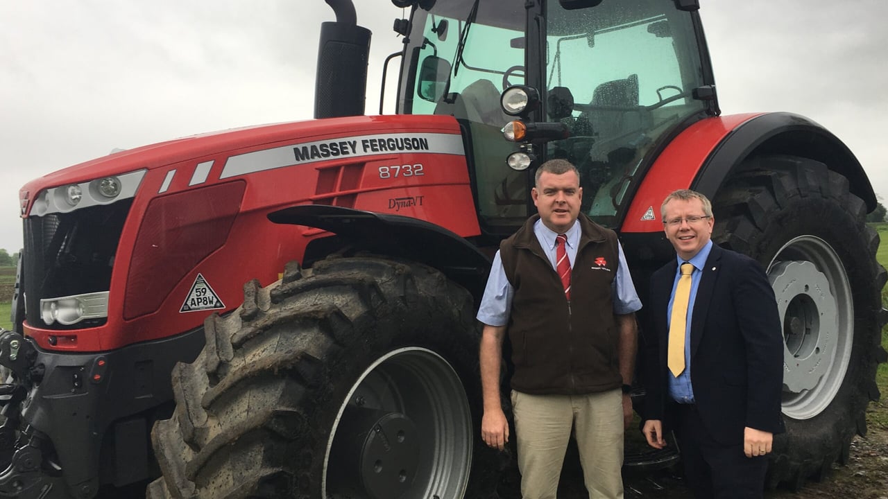 Sean McAvoy of Massey Ferguson and Denis Duggan, Macra na Feirme CEO