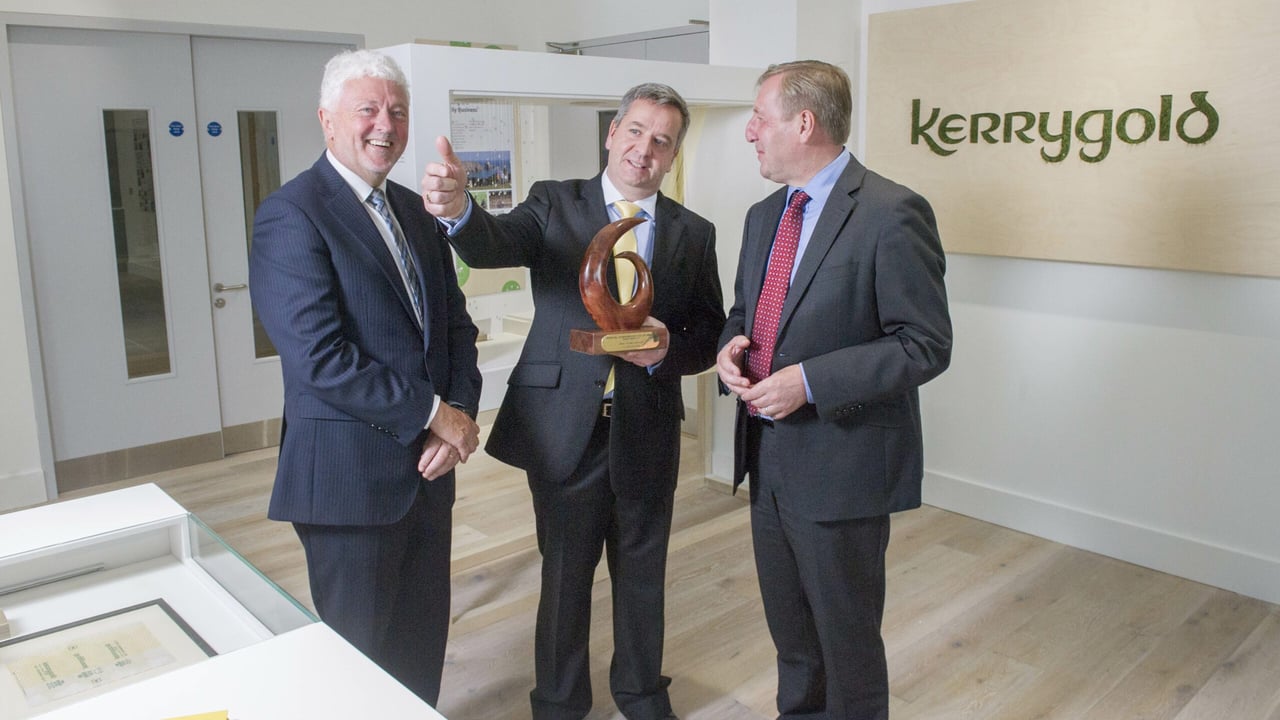 L-R: Joe Aherne, CEO of Leading Edge; Anthony Proctor, COO at Ornua; and Michael Creed, Minister for Agriculture, Food and the Marine