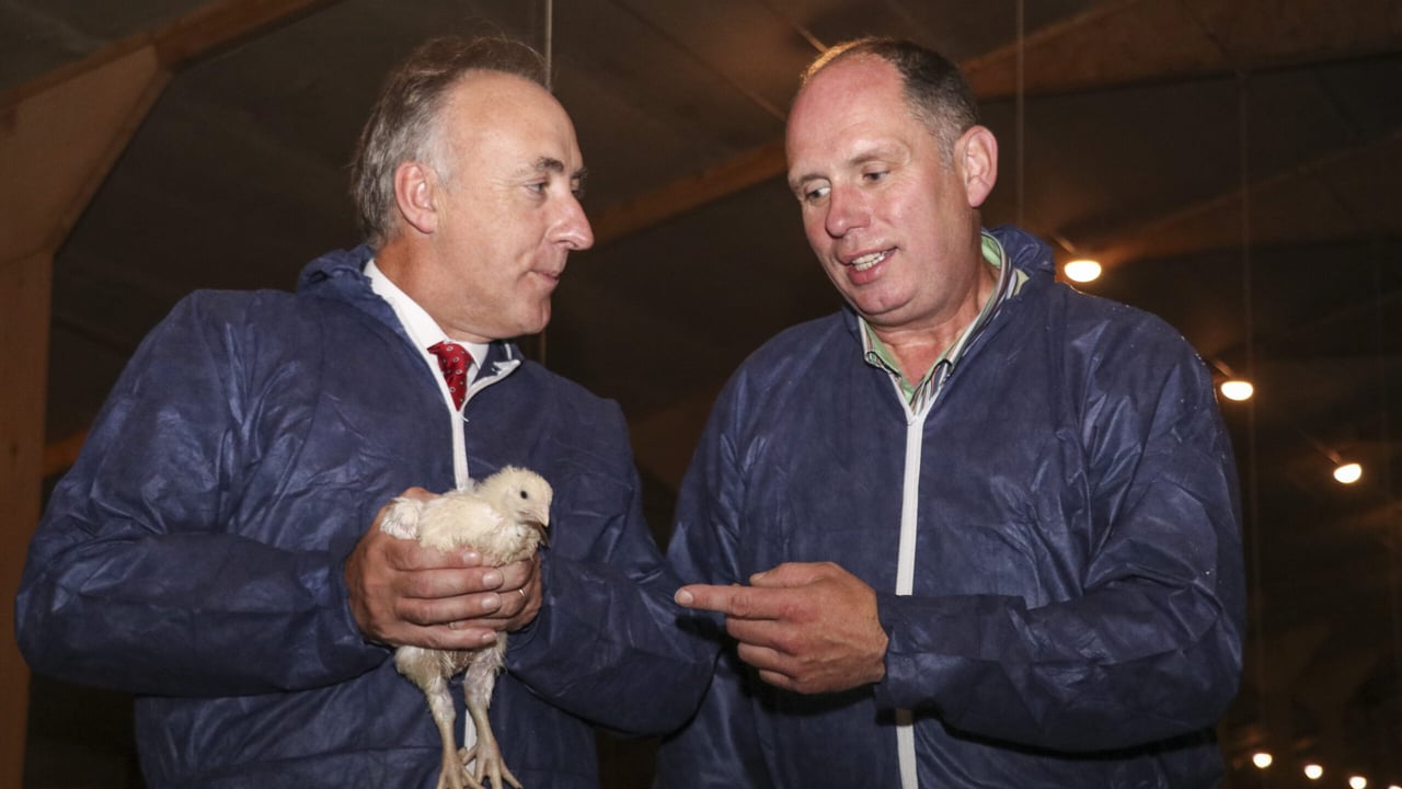 Ray Bowe, head of food safety and quality, SuperValu and Centra, with Pat McGuirk.