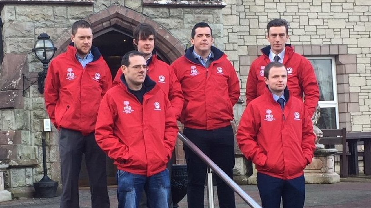 Back row L-R: Martin Cole; Dara Barron; John Sexton; PJ O’Keeffe. Front row: James Green; and Simon Cantwell