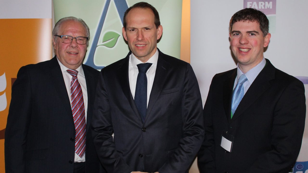 Attending the NIIAS Winter Fair Breakfast: Dr. Mike Johnston, Dairy UK; Nick Whelan, Dale Farm; Dr. Francis Lively, NIIAS